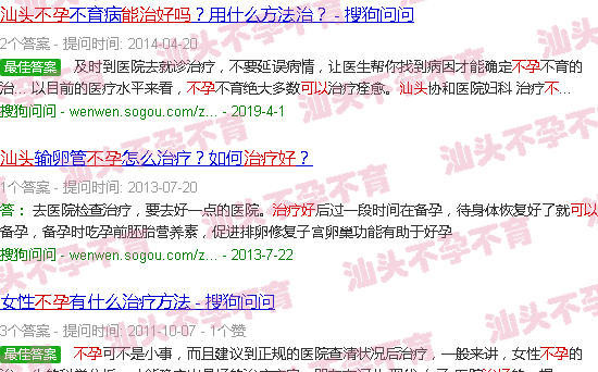 汕头不孕症能治好吗