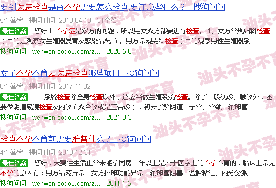 汕头去医院检查不孕不孕准备什么